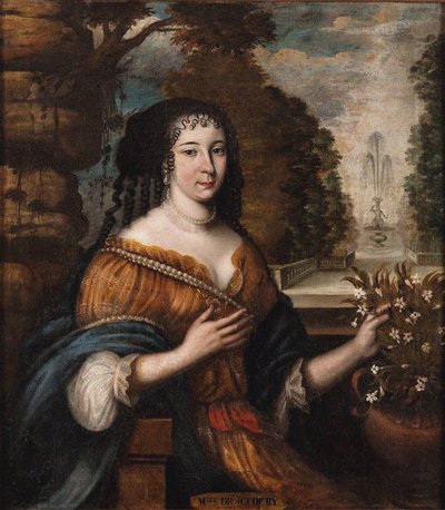Porträtt av Madeleine de Scudéry 1607-1701, 1600-talet. av Unbekannt