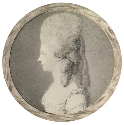 Porträtt av Marie Louise av Savojen 1749-1792, prinsessan av Lamballe, andra hälften av 1700-talet av Unbekannt
