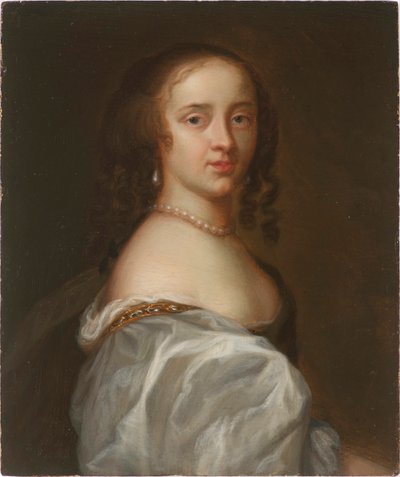 Porträtt av Mary Somerset, hertiginna av Beaufort 1630-1715, ca. 1660. av Unbekannt
