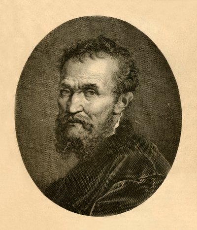 Porträtt av Michelangelo Buonarroti, 1881. av Unbekannt