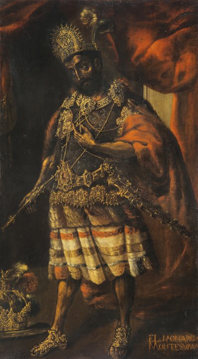 Porträtt av Moctezuma II, 1600-talet av Unbekannt