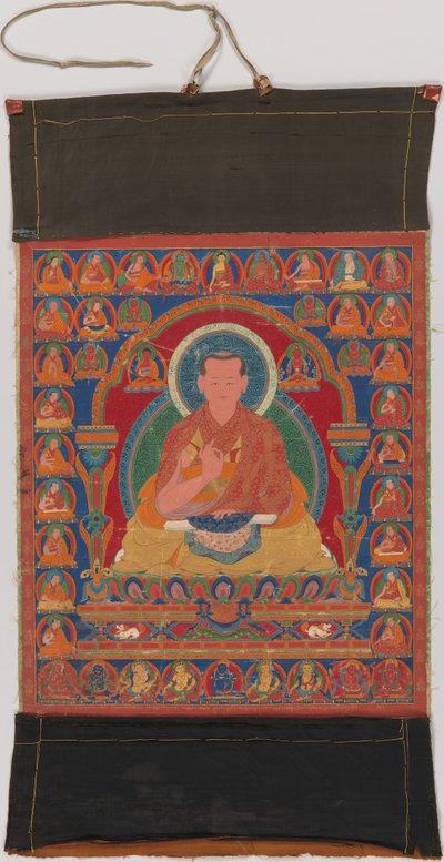 Porträtt av Munchen Sangye Rinchen, den åttonde abboten i Ngor-klostret, sent 1500-tal. av Unbekannt