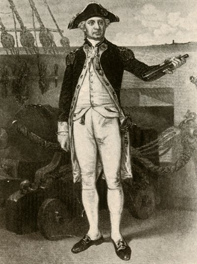 Porträtt av Paul Jones, Commodore of the United States Navy, c1780, 1937. av Unbekannt
