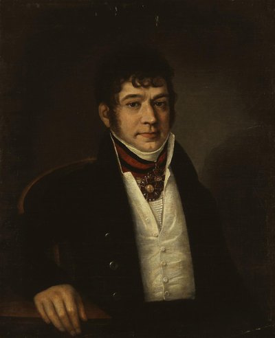 Porträtt av Platon Bogdanovich Ogarev 1777-1838, 1810p av Unbekannt