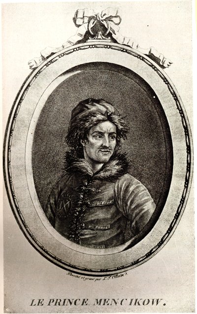 Porträtt av prins Alexander Danilovich Menshikov 1673-1729 av Unbekannt