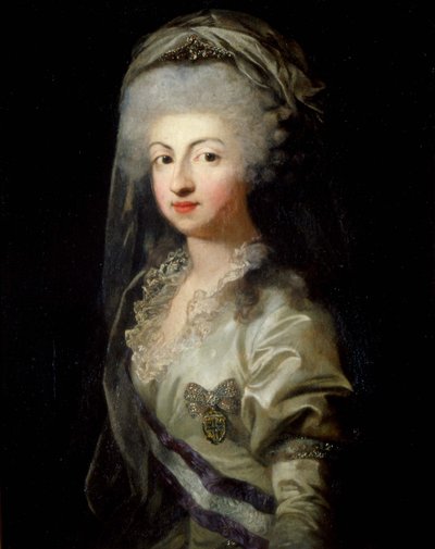 Porträtt av prinsessan Carolina Maria Teresa Giuseppa av Parma 1770-1804, sent 1700-tal av Unbekannt