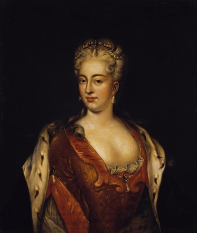 Porträtt av prinsessan Charlotte Christine av Brunswick-Wolfenbüttel, hustru till Tsarevich Alexei av Russ av Unbekannt