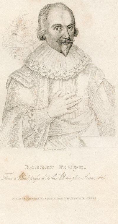 Porträtt av Robert Fludd 1574-1637, 1626 av Unbekannt