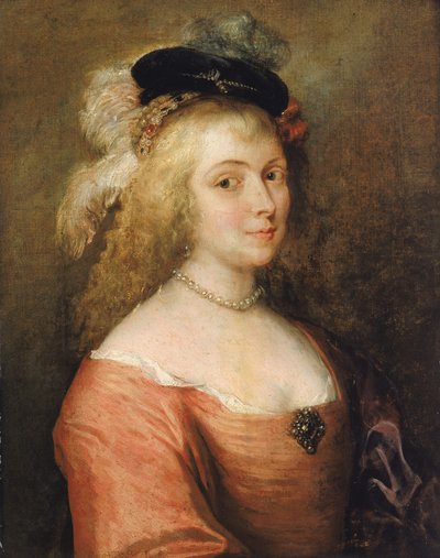 Porträtt av Rubens hustru, 1600-talet. av Unbekannt