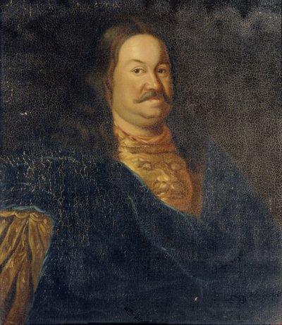 Porträtt av senator prins Yakov Fyodorovich Dolgorukov 1639-1720, tidigt 1700-tal. av Unbekannt