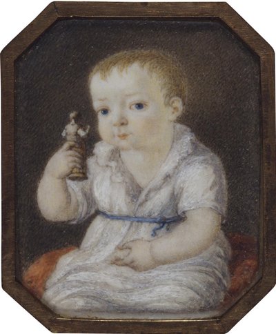 Porträtt av Sergey Ivanovich Volkov som barn, ca 1808 av Unbekannt