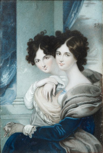 Porträtt av systrarna prinsessorna Anna Petrovna 1777-1805 och Ekaterina Petrovna 1783-1830 Lopukhin av Unbekannt