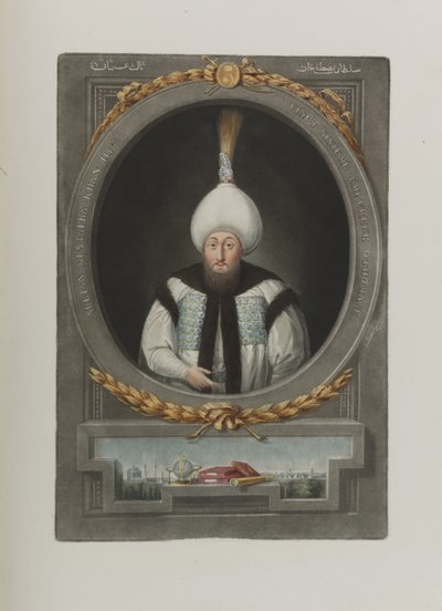 Porträtt av Sultan Mustafa III 1717-1774, 1815 av Unbekannt