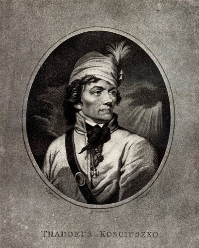 Porträtt av Tadeusz Kosciuszko 1746-1817, tidigt 1800-tal. av Unbekannt