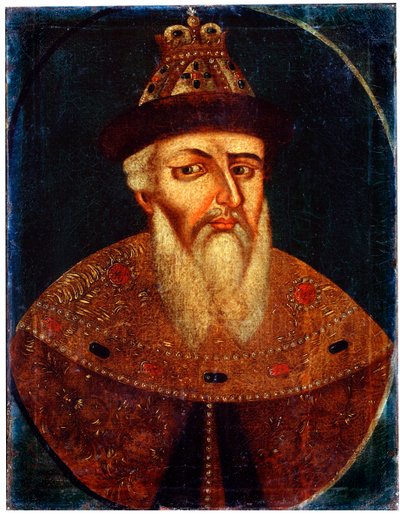 Porträtt av tsar Ivan IV den förskräcklige, tidigt 1700-tal av Unbekannt
