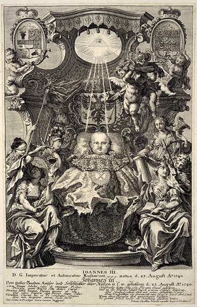 Porträtt av tsar Ivan VI Antonovich av Ryssland 1740-1764, 1740 av Unbekannt
