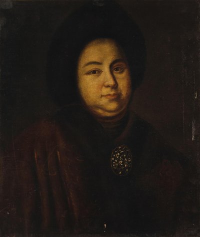 Porträtt av Tsarina Evdokiya Feodorovna Lopukhina 1669-1731, hustru till tsar Peter I av Ryssland, 1 av Unbekannt