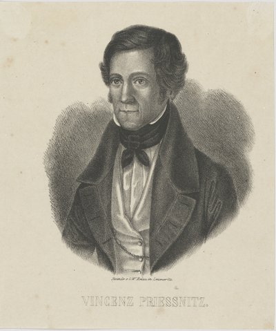 Porträtt av Vincenz Priessnitz 1799-1851, ca. 1840. av Unbekannt