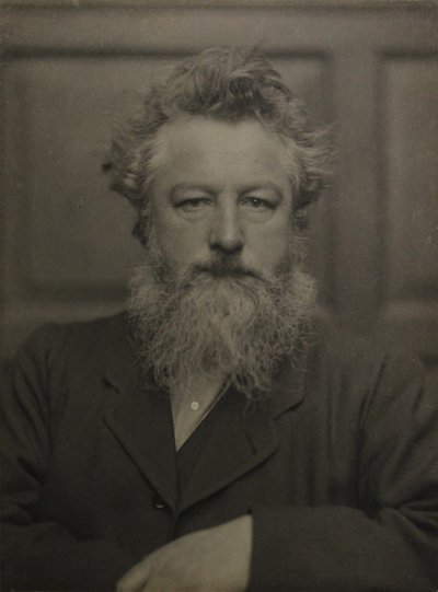 Porträtt av William Morris 1834-1896, ca. 1886. av Unbekannt