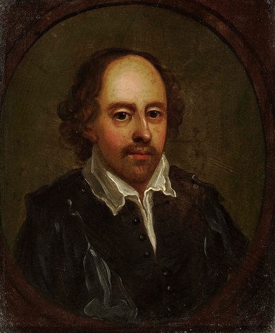Porträtt av William Shakespeare 1564-1616, första hälften av 1600-talet. av Unbekannt