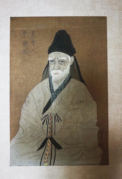Porträtt av Yi Hwang 1501-1570, 1900-talet. av Unbekannt