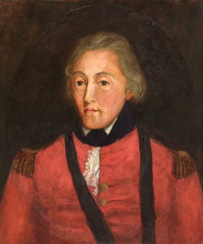Porträtt av en kapten Melvill, c sent 1700-tal eller tidigt 1800-tal av Unbekannt