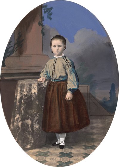 Porträtt av en flicka, 1860-talet. av Unbekannt