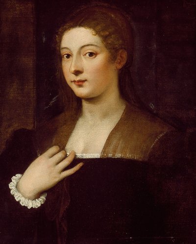 Porträtt av en dam, ca. 153060. av Unbekannt
