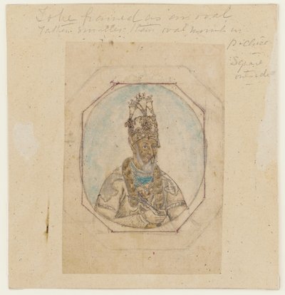 Porträtt av en Mughal härskare, mitten av 1800-talet. av Unbekannt