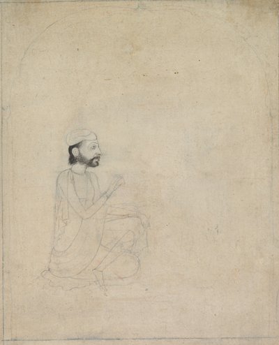 Porträtt av en sittande man, ca. 1830-1850. av Unbekannt