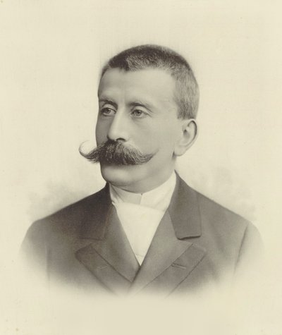 Porträtt av pianisten och kompositören Moritz Moszkowski 1854-1925. av Unbekannt