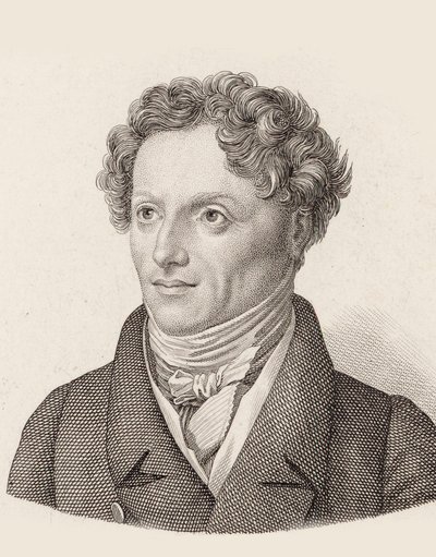 Porträtt av kompositören Francesco Morlacchi 1784-1841. av Unbekannt