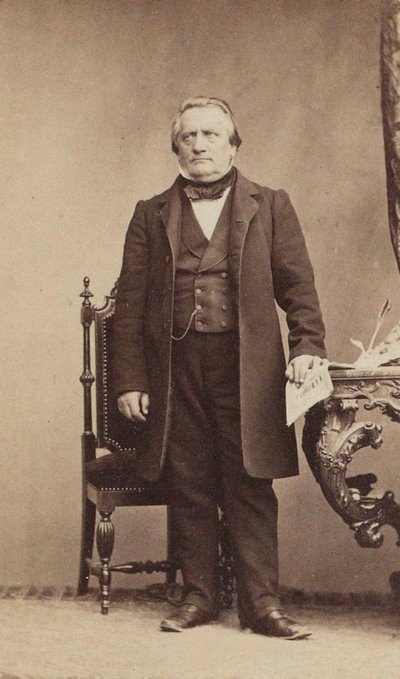Porträtt av kompositören Franz Lachner 1803-1890 , ca. 1850. av Unbekannt