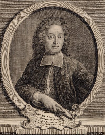 Porträtt av kompositören Jean-François Lallouette 1651-1728. av Unbekannt