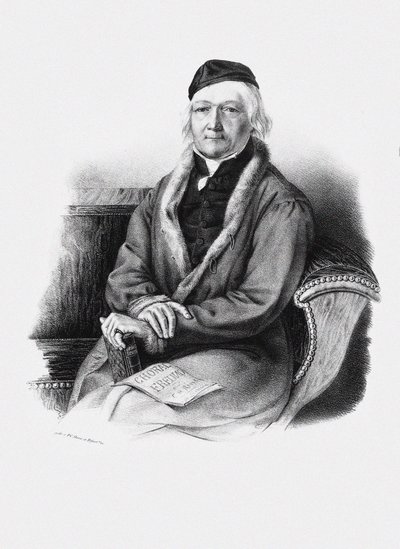 Porträtt av kompositören Johann Christian Heinrich Rinck 1770-1846. av Unbekannt