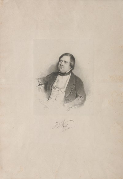 Porträtt av kompositören Johann Friedrich Kittl 1806-1868, ca. 1850. av Unbekannt