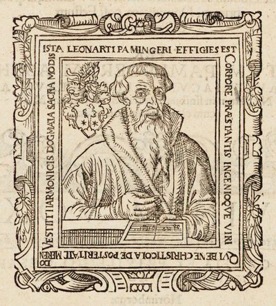 Porträtt av kompositören Leonhard Paminger 1495-1567, 1573. av Unbekannt
