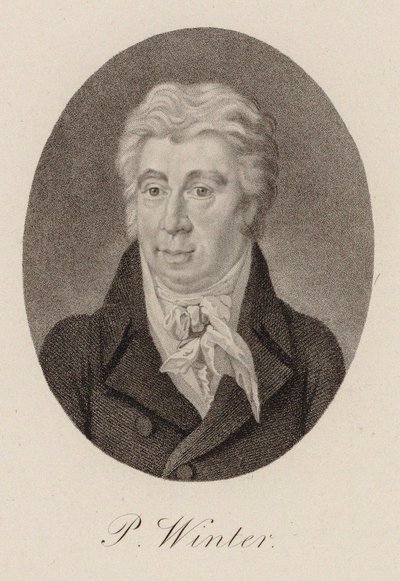 Porträtt av kompositören Peter von Winter 1754-1825, ca 1825. av Unbekannt