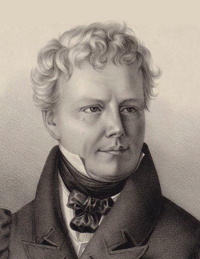 Porträtt av kompositören Xaver Schnyder von Wartensee 1786-1868, 1832. av Unbekannt