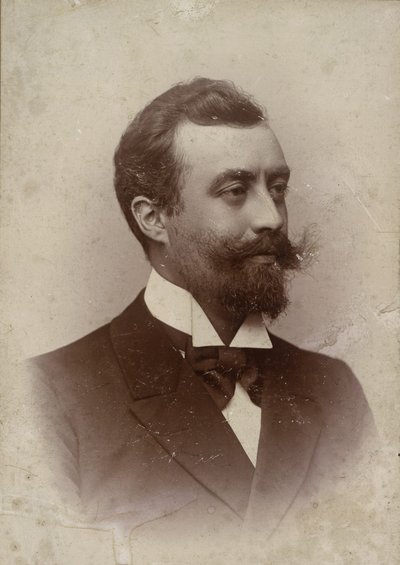 Porträtt av kompositören och organisten Alfred Tofft 1865-1931, 1898. av Unbekannt