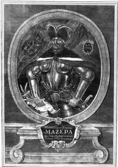 Porträtt av hetman Ivan Mazepa 1639-1709, 1709 av Unbekannt