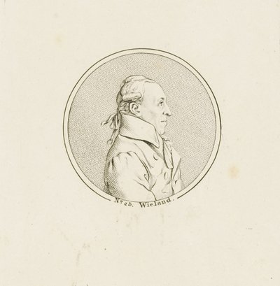 Porträtt av poeten och författaren Christoph Martin Wieland 1733-1813, ca. 1810. av Unbekannt
