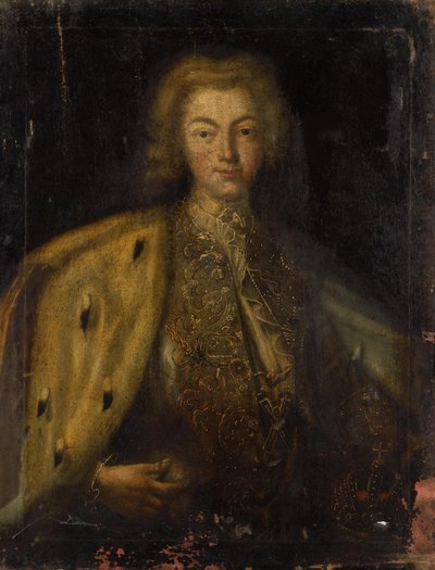 Porträtt av tsaren Peter II av Ryssland 1715-1730, 1700-talet av Unbekannt