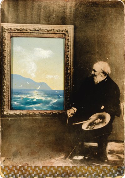 Porträtt av konstnären Ivan Aivazovsky 1817-1900, 1889 av Unbekannt