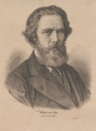 Porträtt av konstnären Mihály Zichy 1827-1906, 1877. av Unbekannt