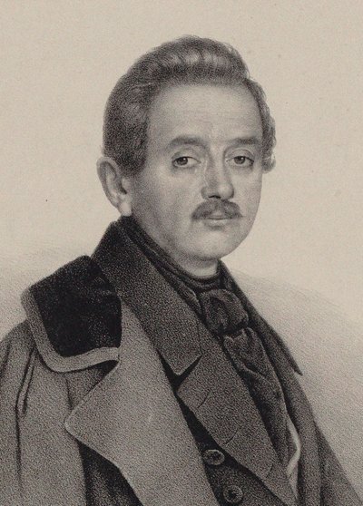 Porträtt av kompositören Alexei Fyodorovich Lvov 1798-1870. av Unbekannt