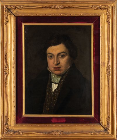 Porträtt av kompositören Gioachino Antonio Rossini 1792-1868. av Unbekannt