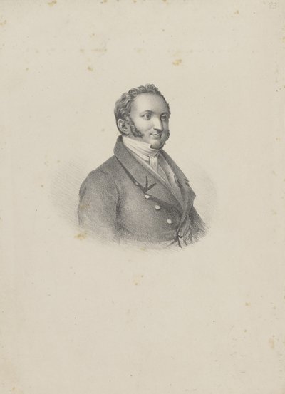 Porträtt av kompositören Gioachino Antonio Rossini 1792-1868, 1826. av Unbekannt