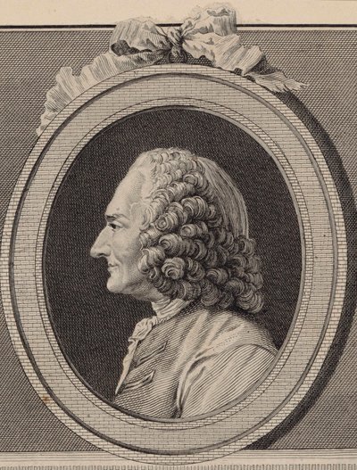 Porträtt av kompositören Jean-Philippe Rameau 1683-1764. av Unbekannt