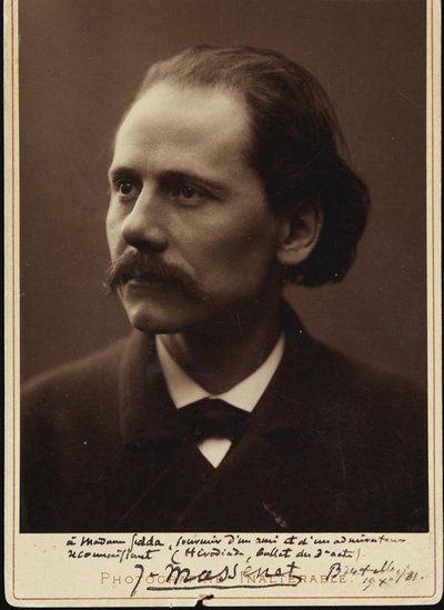 Porträtt av kompositören Jules Massenet 1842-1912, 1881. av Unbekannt